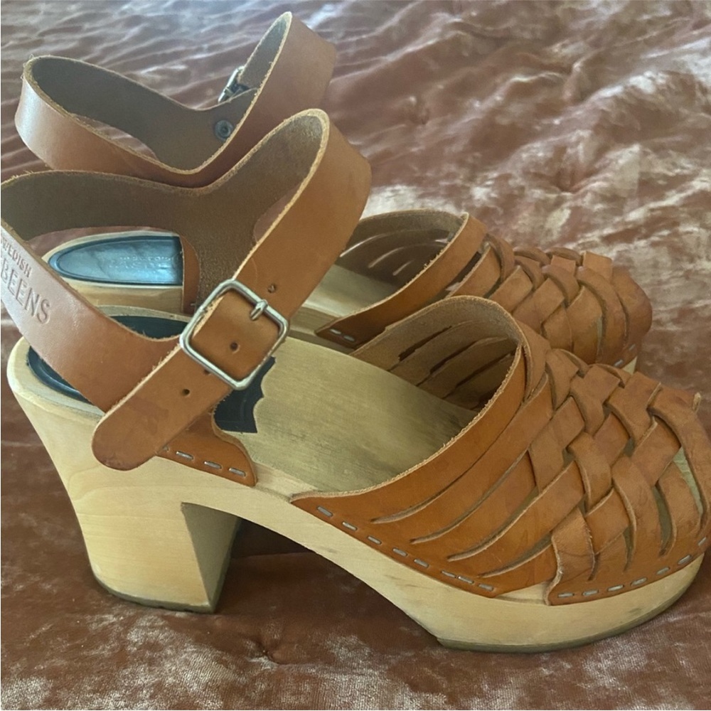 Swedish Hasbeens braided tall sandals 37 US 7 - Picture 2 of 6